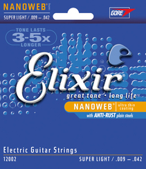 Elixir 12002 Super Light 9-42 stygos elektrinei gitarai