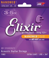 Elixir 11002 Extra Light stygos akustinei gitarai