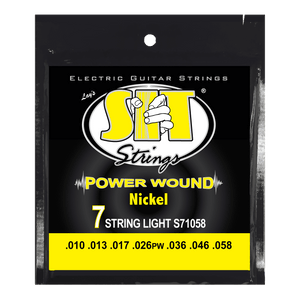 SIT S-71058 7 String Light Power Wound Nickel Electric Guitar Strings