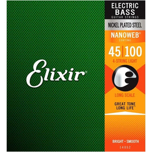 Elixir 14052 Light 45/100 Electric Bass Stainless Steel with NANOWEB Coating