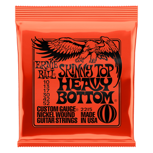 Ernie Ball 2215 Skinny Top Heavy Bottom Slinky Nickel Wound Electric Guitar Strings 10-52 Gauge