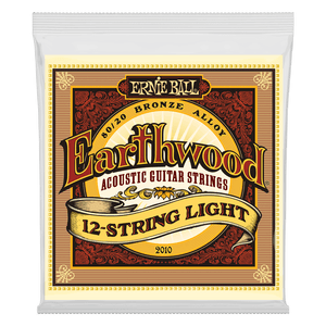 Ernie Ball 2010 Light Earthwood 80/20 Bronze 12-String Acoustic Guitar Strings 9-46 Gauge