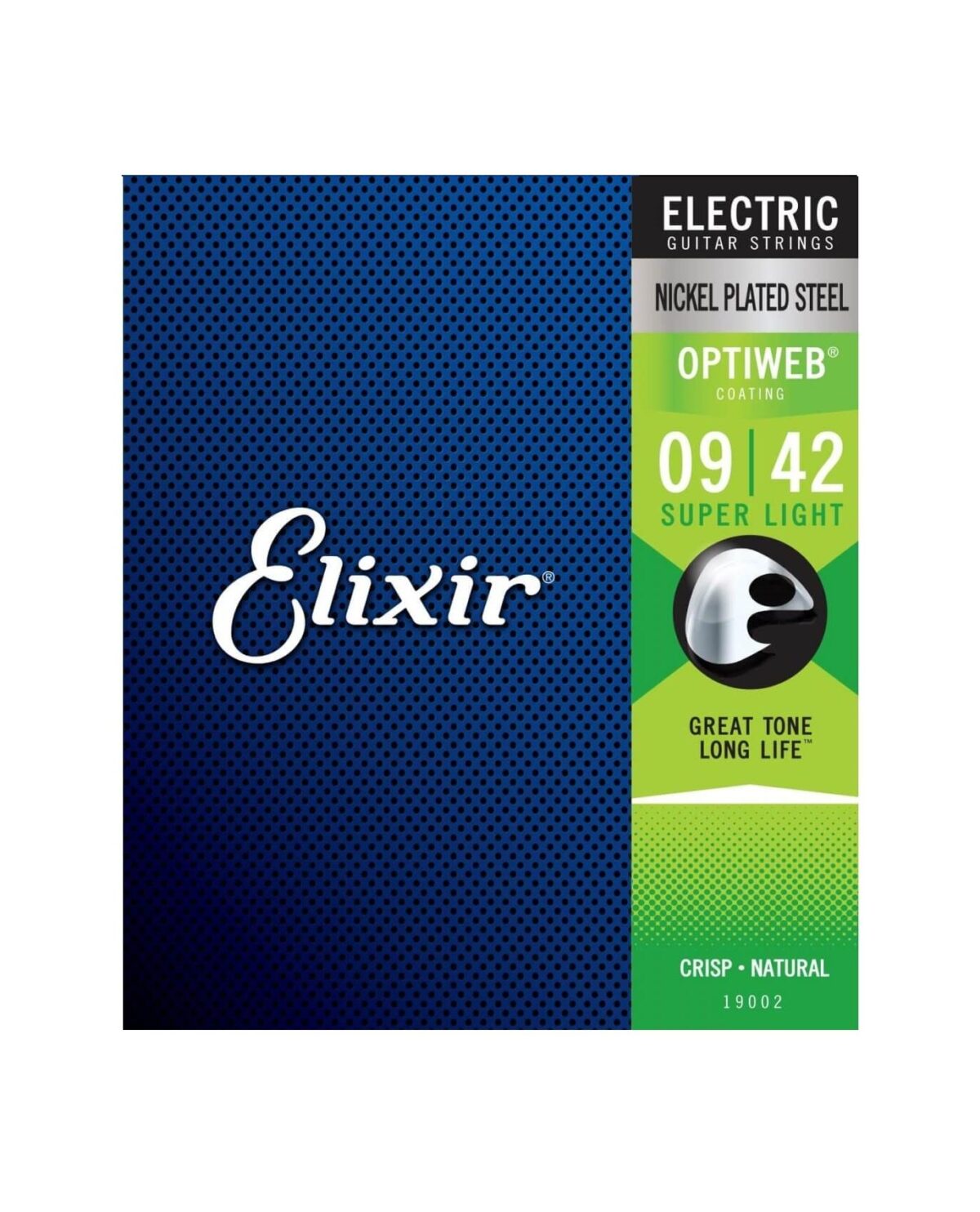 Elixir 19002 OPTIWEB Super Light 9-42 Electric Nickel Plated Steel with OPTIWEB Coating