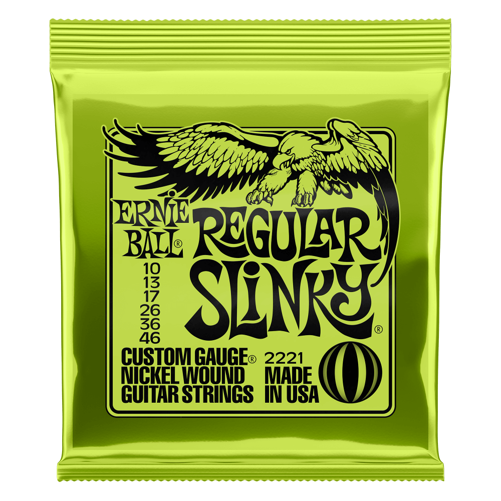 Ernie Ball 2227 Regular Slinky Nickel Wound Electric Guitar Strings 10-46 Gauge