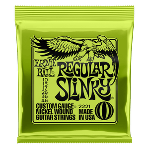 Ernie Ball 2227 Regular Slinky Nickel Wound Electric Guitar Strings 10-46 Gauge