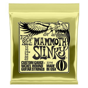 Ernie Ball 2214 Mammoth Slinky Nickel Wound Electric Guitar Strings with wound G 12-62 Gauge