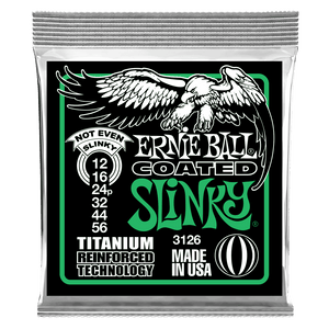 Ernie Ball 3126 Not Even Slinky Coated Titanium RPS Electric Guitar Strings 12-56 Gauge