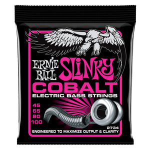 Ernie Ball 2734 Super Slinky Cobalt Electric Bass Strings 45-100 Gauge