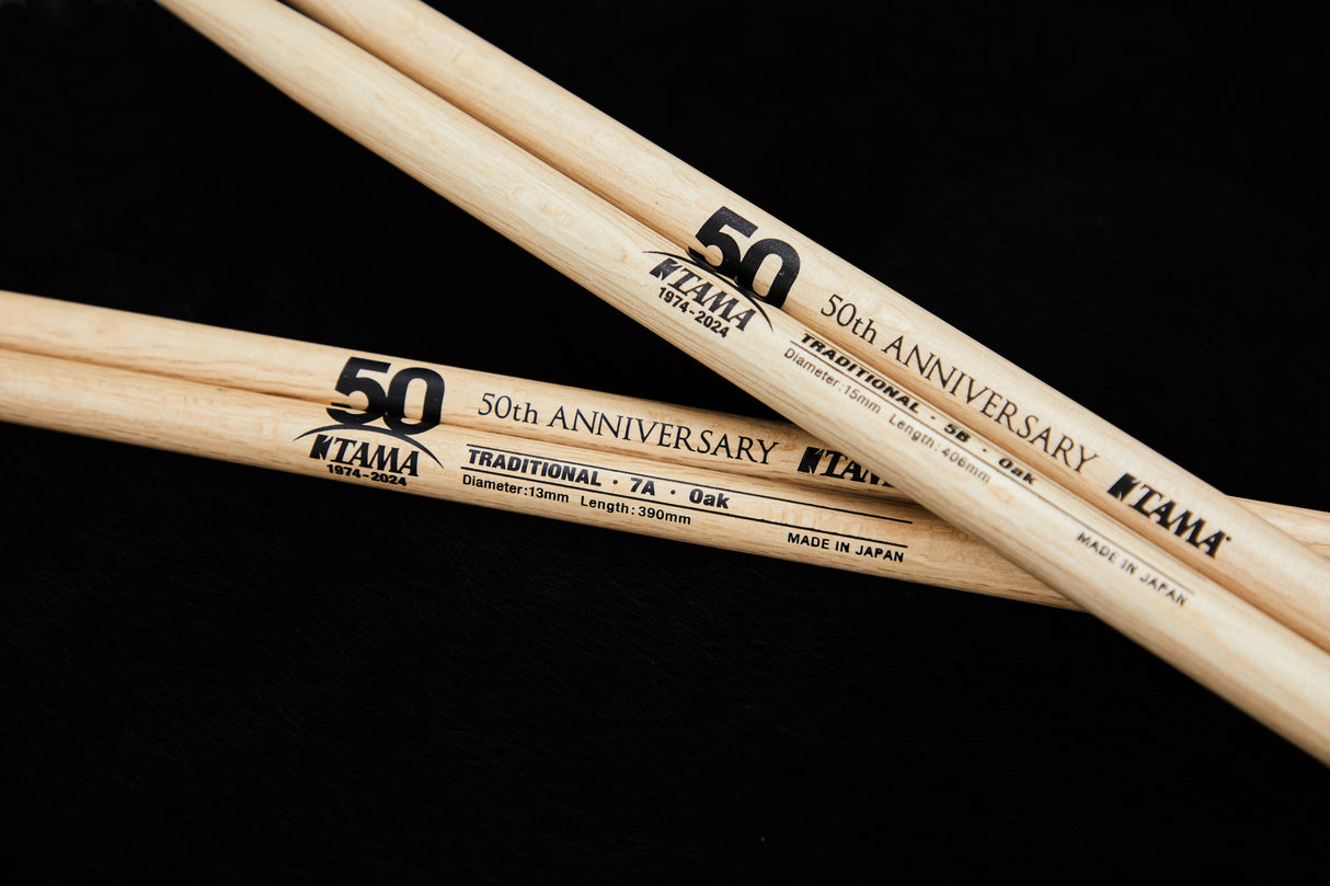 TAMA 5A-50TH OAK Tama 50th Anniversary logo būgnų lazdelės