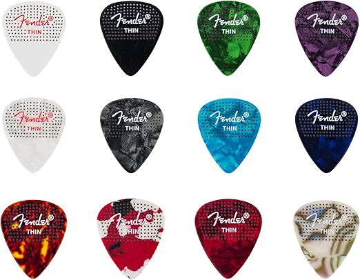 Fender 351 Dotted Celluloid Medium 12 pics mediatoriai