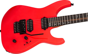 Jackson American Series Virtuoso Streaked Ebony FB Rocket Red Made in USA