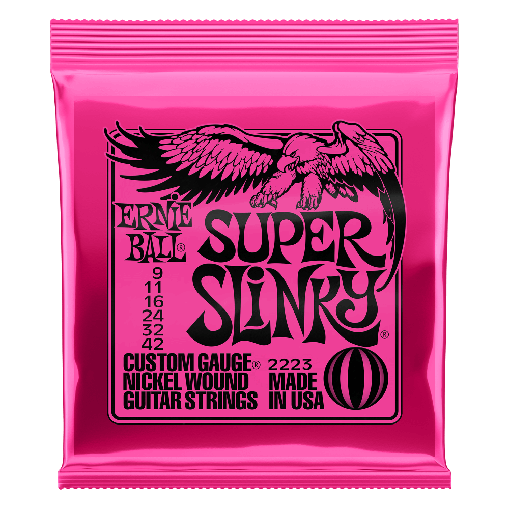 Ernie Ball 2223 Super Slinky Nickel Wound Electric Guitar Strings 9-42 Gauge