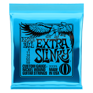 Ernie Ball 2225 Extra Slinky Nickel Wound Electric Guitar Strings 8-38 Gauge